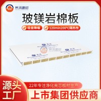 玻鎂巖棉夾芯板防火隔熱材料100mm巖棉彩鋼復(fù)合板保溫材料隔熱板